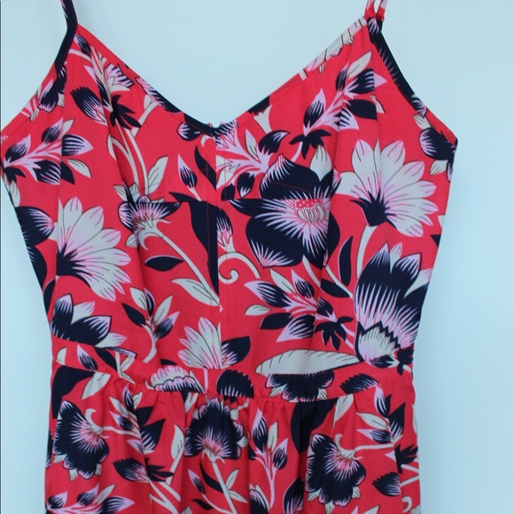 J.Crew Coral & Navy Mini Floral Printed Dress - Picture 5 of 6